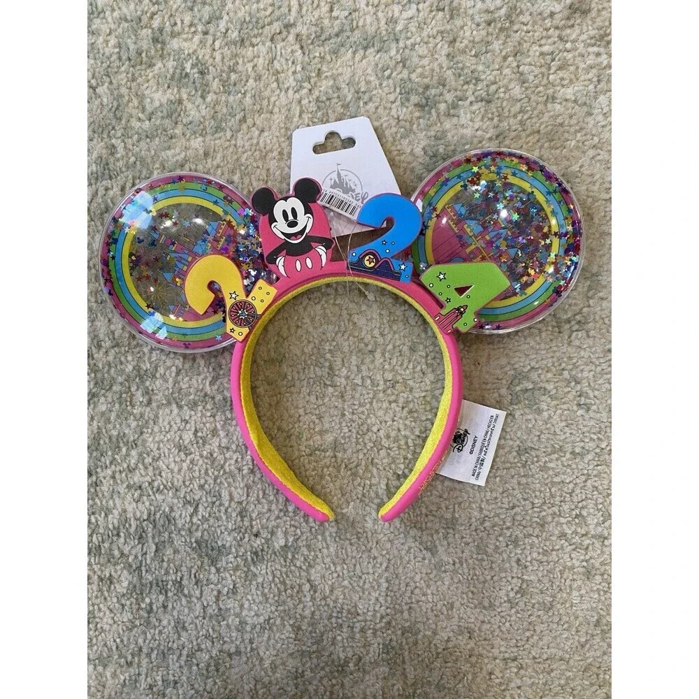 NEW! 2024 Disney Minnie Mickey Ears Headband Sparkles Sequins